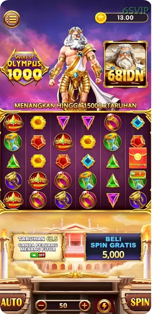 Cuplikan layar REMI62 — menu navigasi