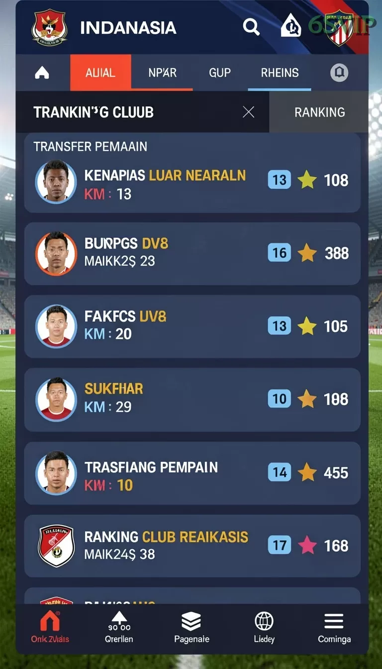Cuplikan layar RK55 — halaman utama