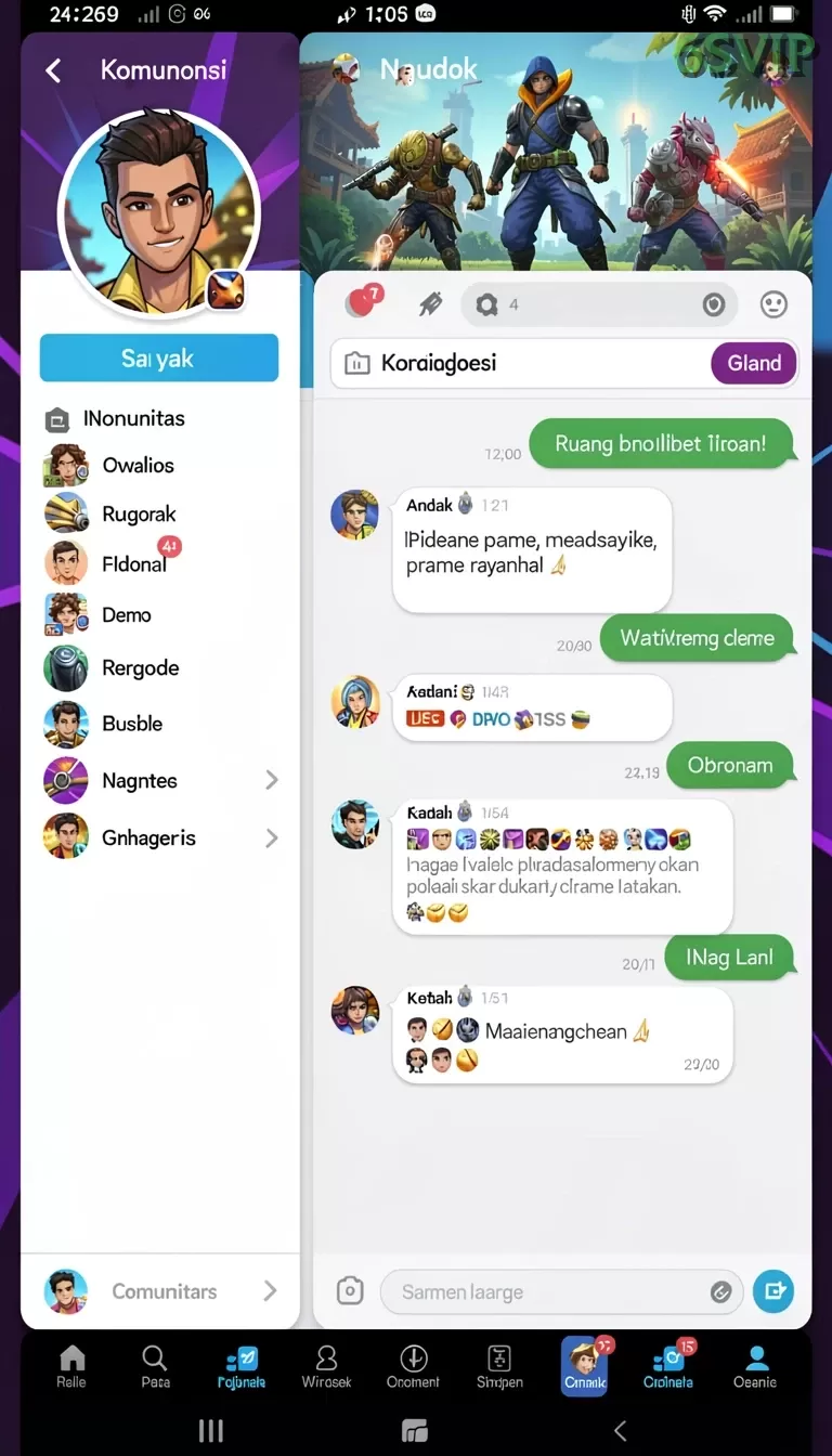 Cuplikan layar BNI789 — menu navigasi